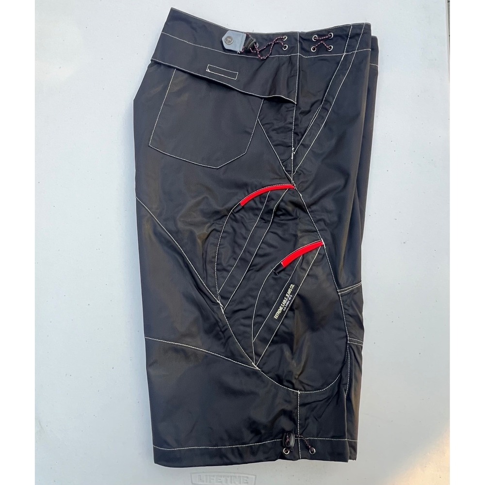 LA Cable Extreme Cable Jeans Co Mens 34 Black Tech Cargo Shorts Y2K Streetwear - Picture 2 of 16